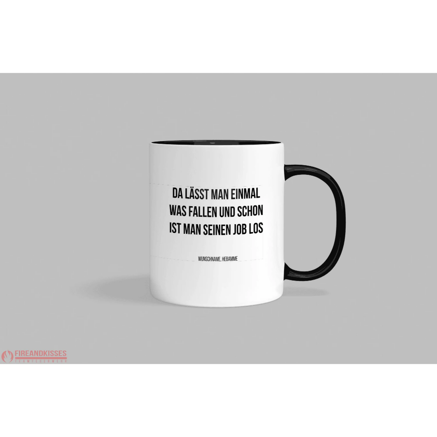Fireandkisses Fun-Tasse ’Hebamme’ - Schwarz - Tasse