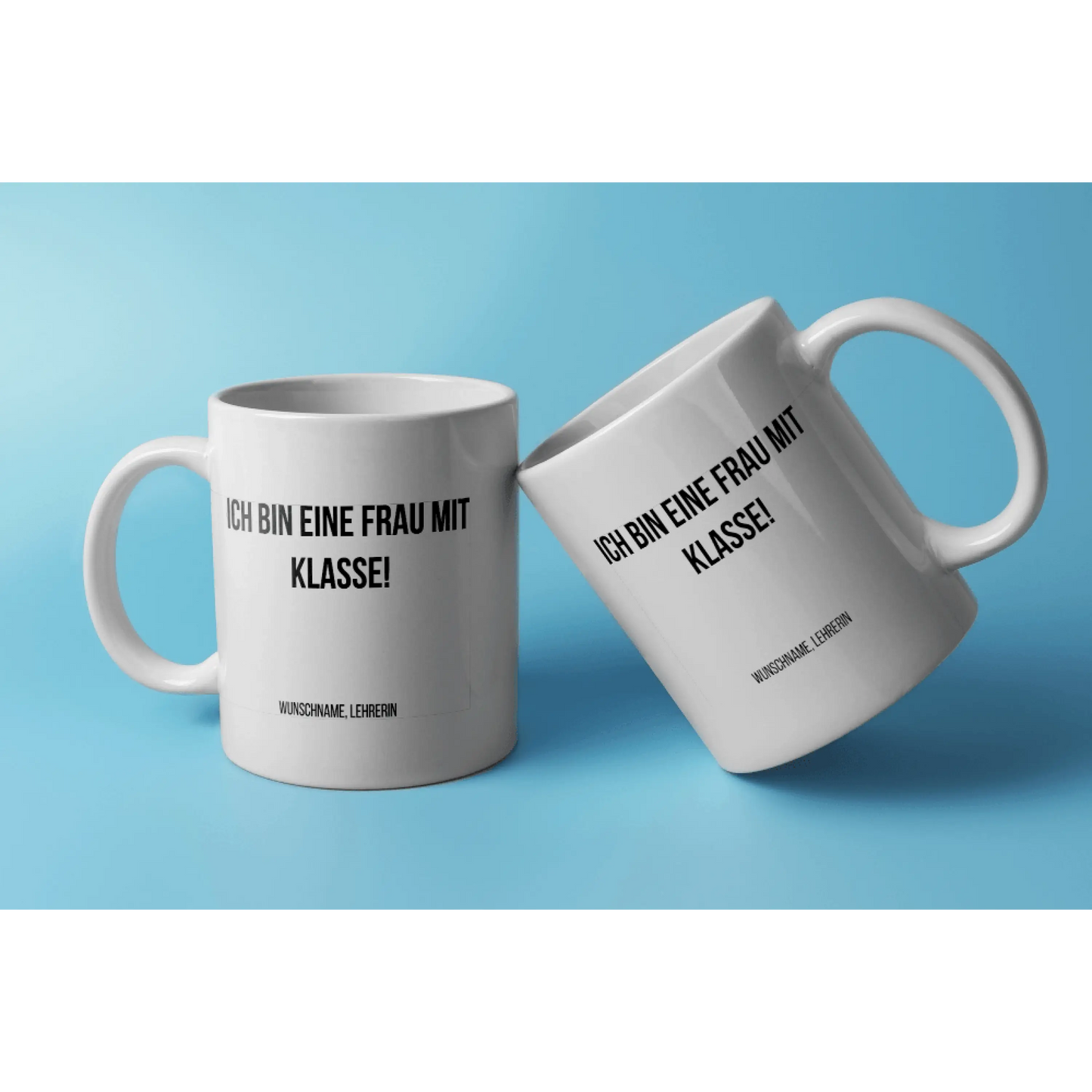 Fireandkisses fun-tasse „lehrerin – ich bin eine frau mit klasse! “ - weiß - tasse fun-tasse „lehrerin ich frau