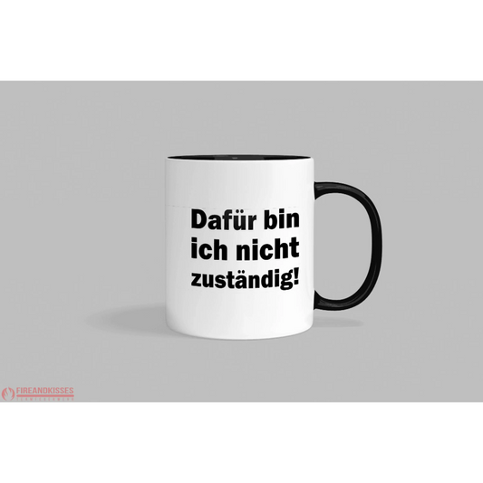 Fireandkisses Fun-Tasse ’Nicht zuständig!’ - Schwarz - Tasse