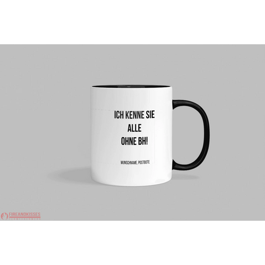Fireandkisses Fun-Tasse ’Postbote’ - Schwarz - Tasse