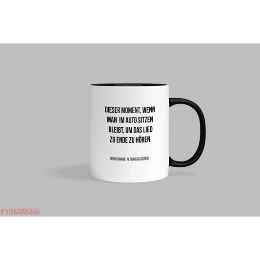 Fireandkisses Fun-Tasse ’Rettungsassistent’ - Schwarz - Tasse