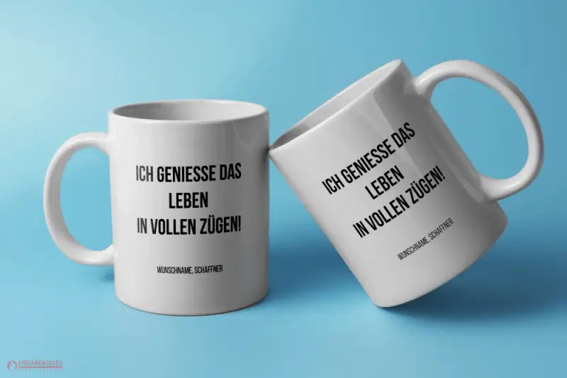 Fireandkisses Fun-Tasse ’Schaffner’ - Weiß - Tasse