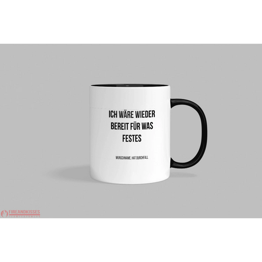 Fireandkisses Fun-Tasse ’Was festes’ - Schwarz - Tasse