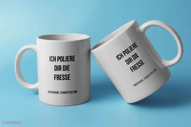 Fireandkisses Fun-Tasse ’Zahnarzthelferin’ - Weiß - Tasse
