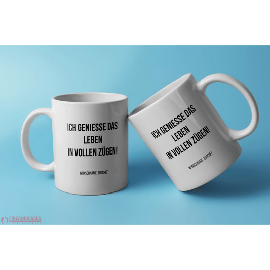 Fireandkisses Fun-Tasse ’Zugchef’ - Weiß - Tasse