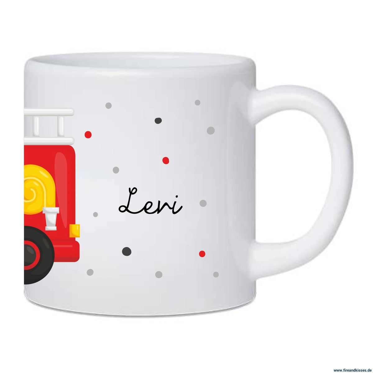 Fireandkisses kindertasse „feuerwehr“ – personalisiert mit wunschname - kindertasse „feuerwehr“