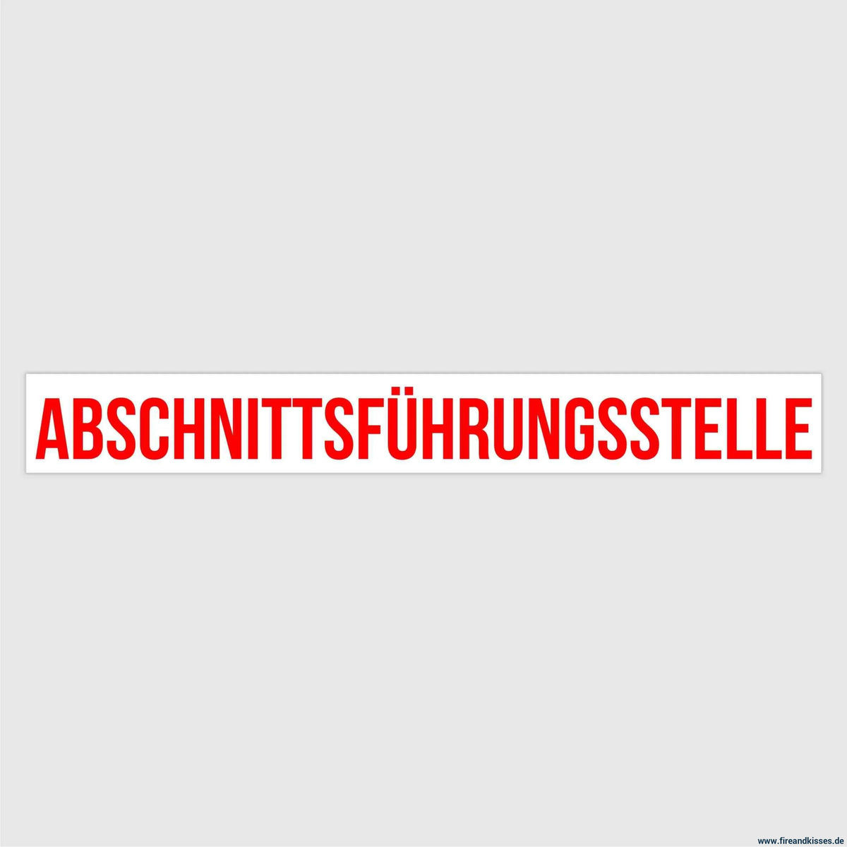 Fireandkisses magnetschild abschnittsführungsstelle 120 x 15 cm - magnetschild abschnittsführungsstelle