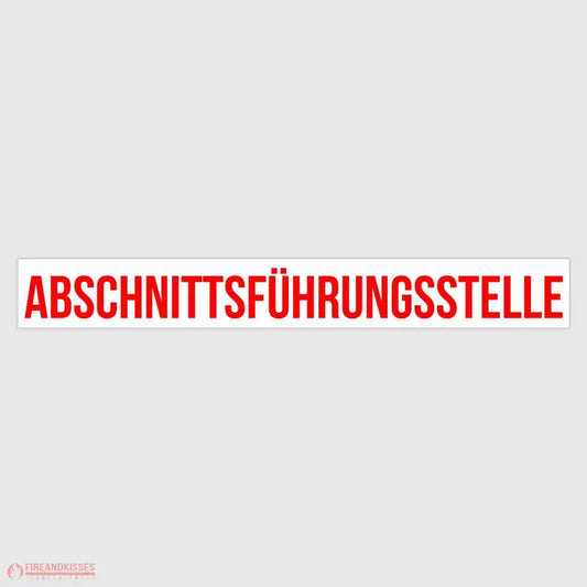 Fireandkisses Magnetschild Abschnittsführungsstelle 120 x 15 cm - Fireandkisses