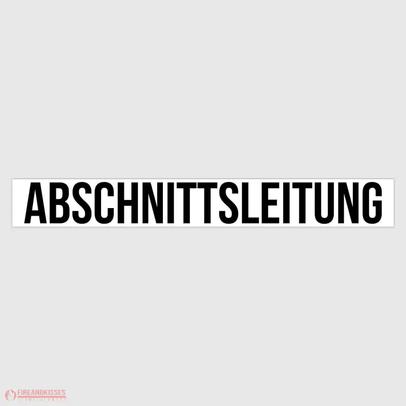Fireandkisses Magnetschild Abschnittsleitung 120 x 15 cm - Fireandkisses