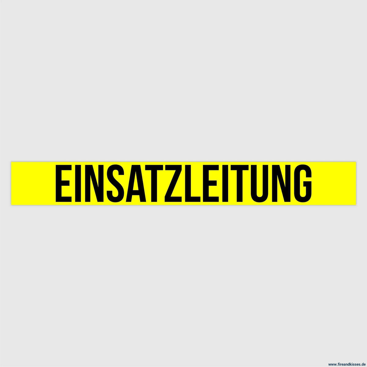 Individuelles Feuerwehr Magnetschild 120 x 15 cm mit Wunschtext – Fireandkisses