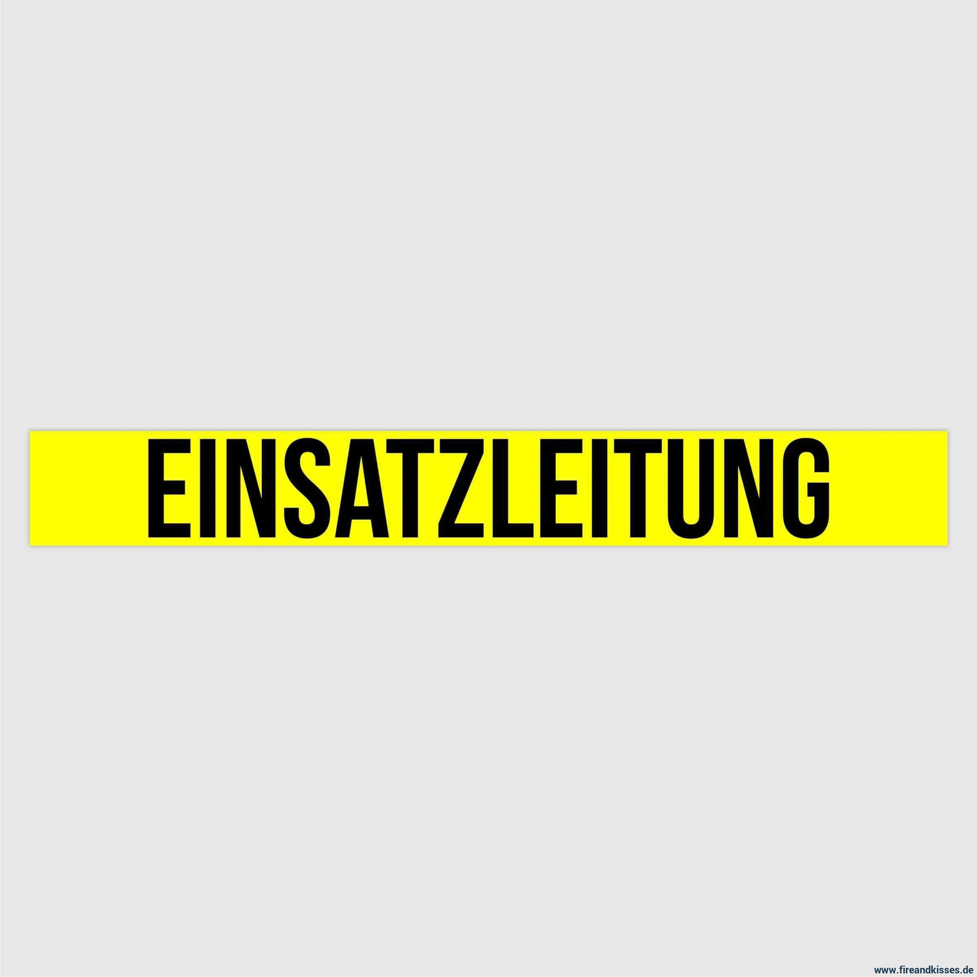Individuelles Feuerwehr Magnetschild 120 x 15 cm mit Wunschtext – Fireandkisses