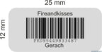Fireandkisses pet-polyesteretiketten 25,4 × 12,7 mm – silber extrem haftend - pet-polyesteretiketten