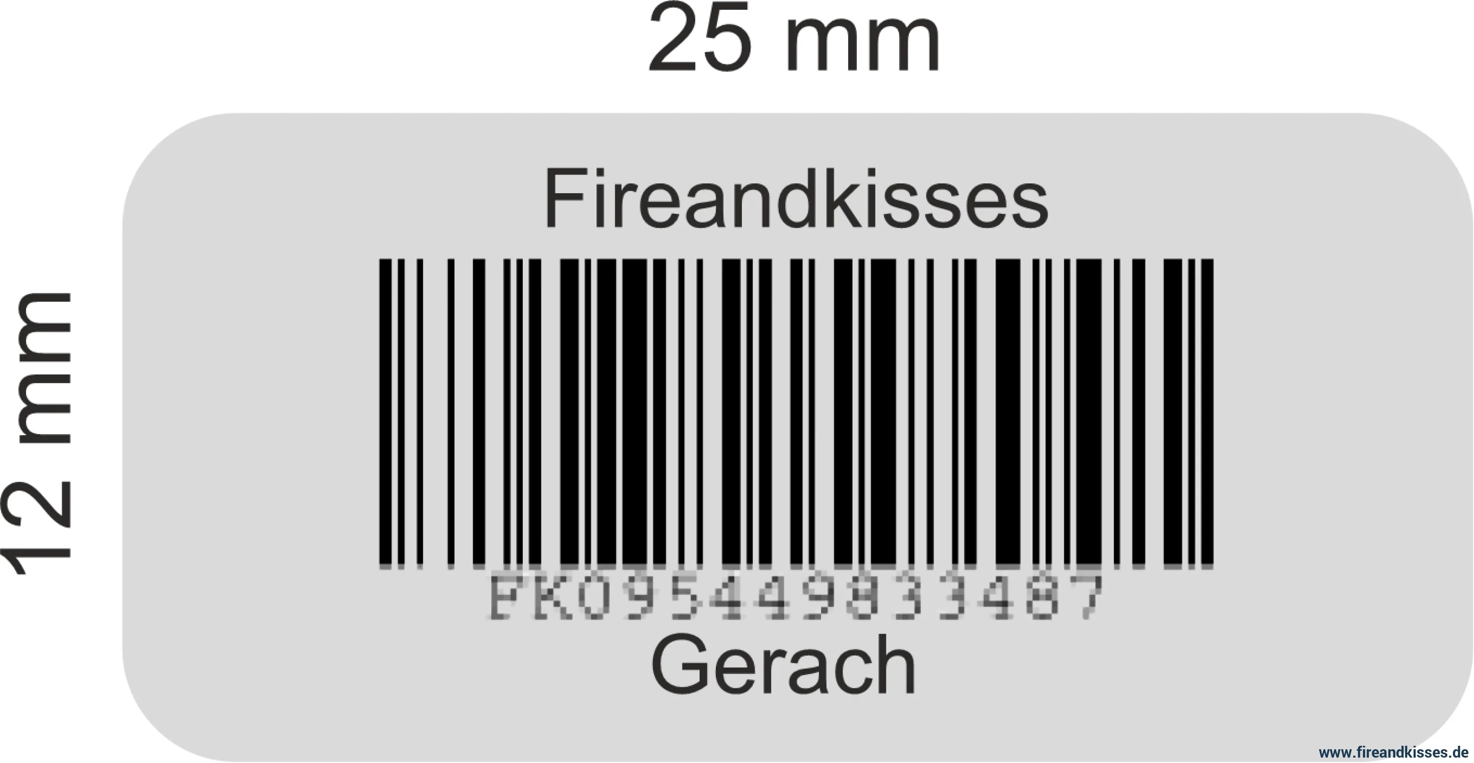 Fireandkisses pet-polyesteretiketten 25,4 × 12,7 mm – silber extrem haftend - pet-polyesteretiketten