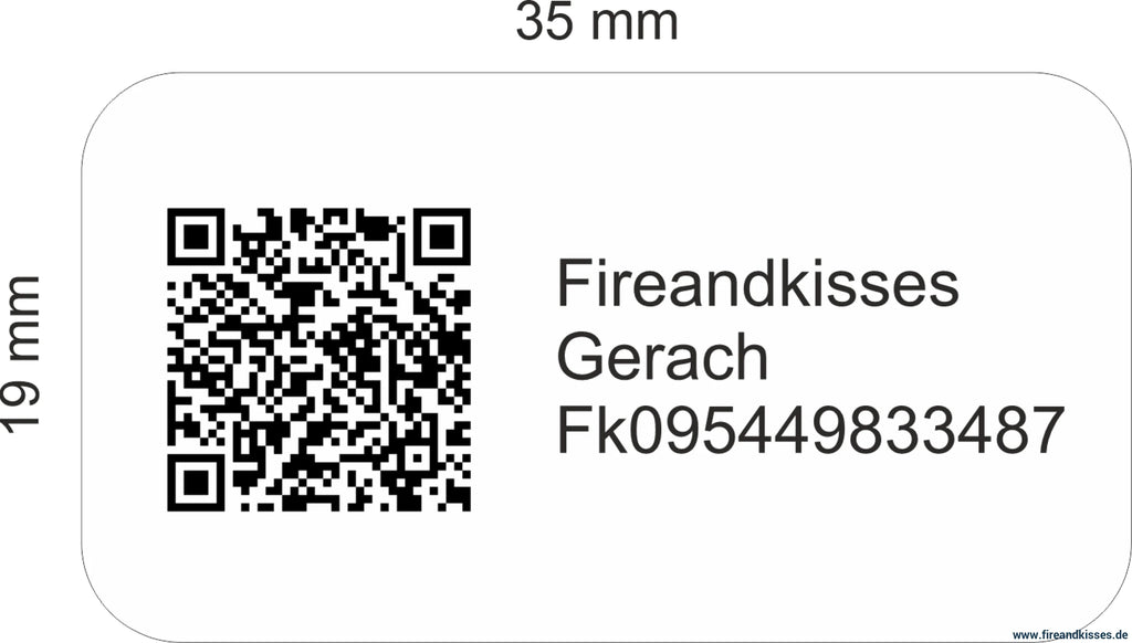 Fireandkisses pet-polyesteretiketten 35 × 19 mm – weiß stark haftend - pet-polyesteretiketten weiß