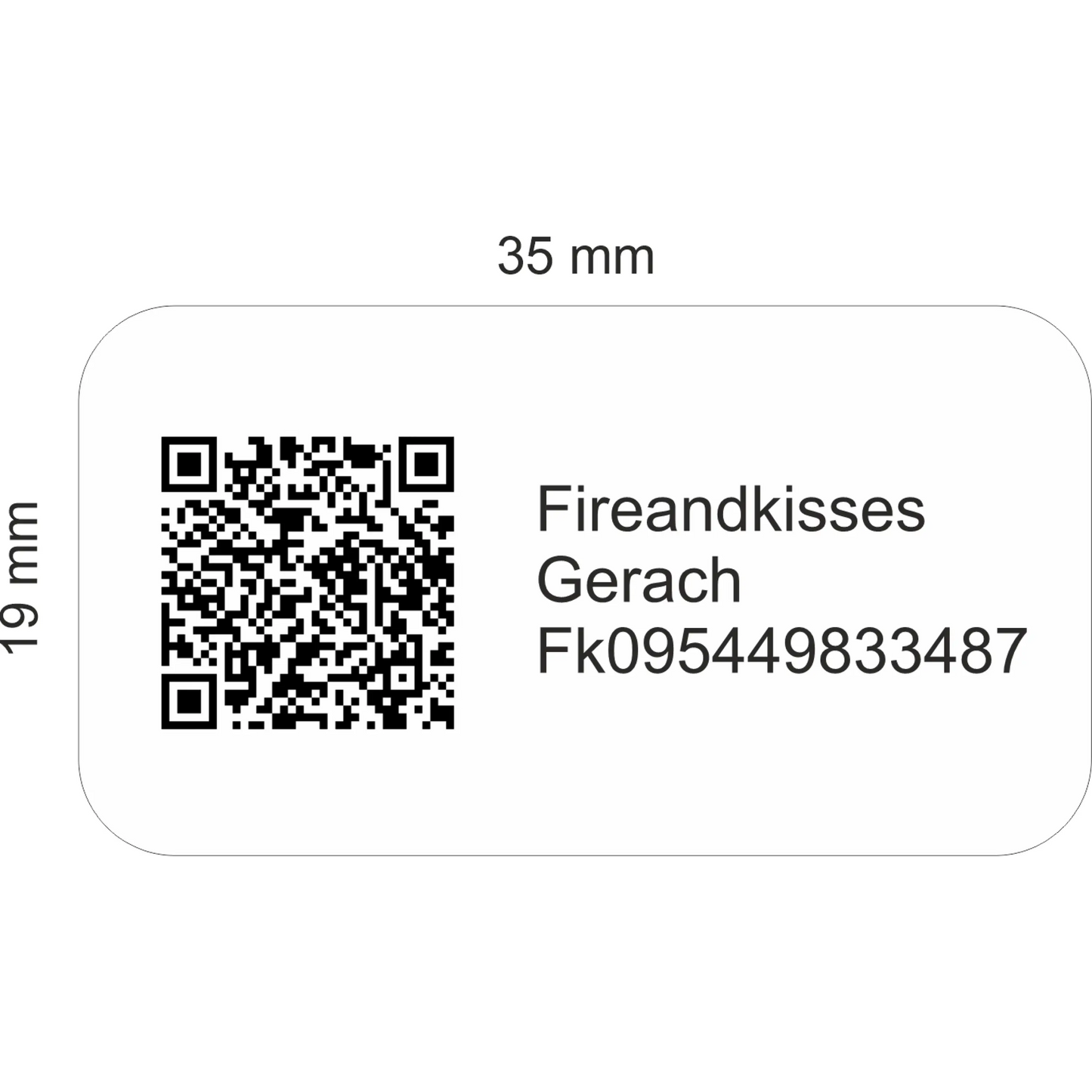 Fireandkisses pet-polyesteretiketten 35 × 19 mm – weiß stark haftend - pet-polyesteretiketten weiß