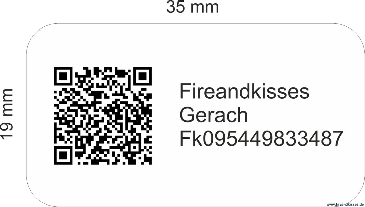 Fireandkisses pet-polyesteretiketten 35 × 19 mm – weiß stark haftend - pet-polyesteretiketten weiß