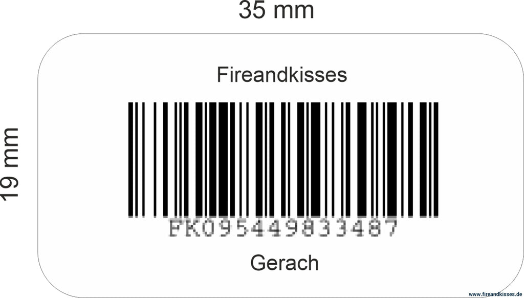 Fireandkisses pet-polyesteretiketten 35 × 19 mm – weiß stark haftend - pet-polyesteretiketten weiß