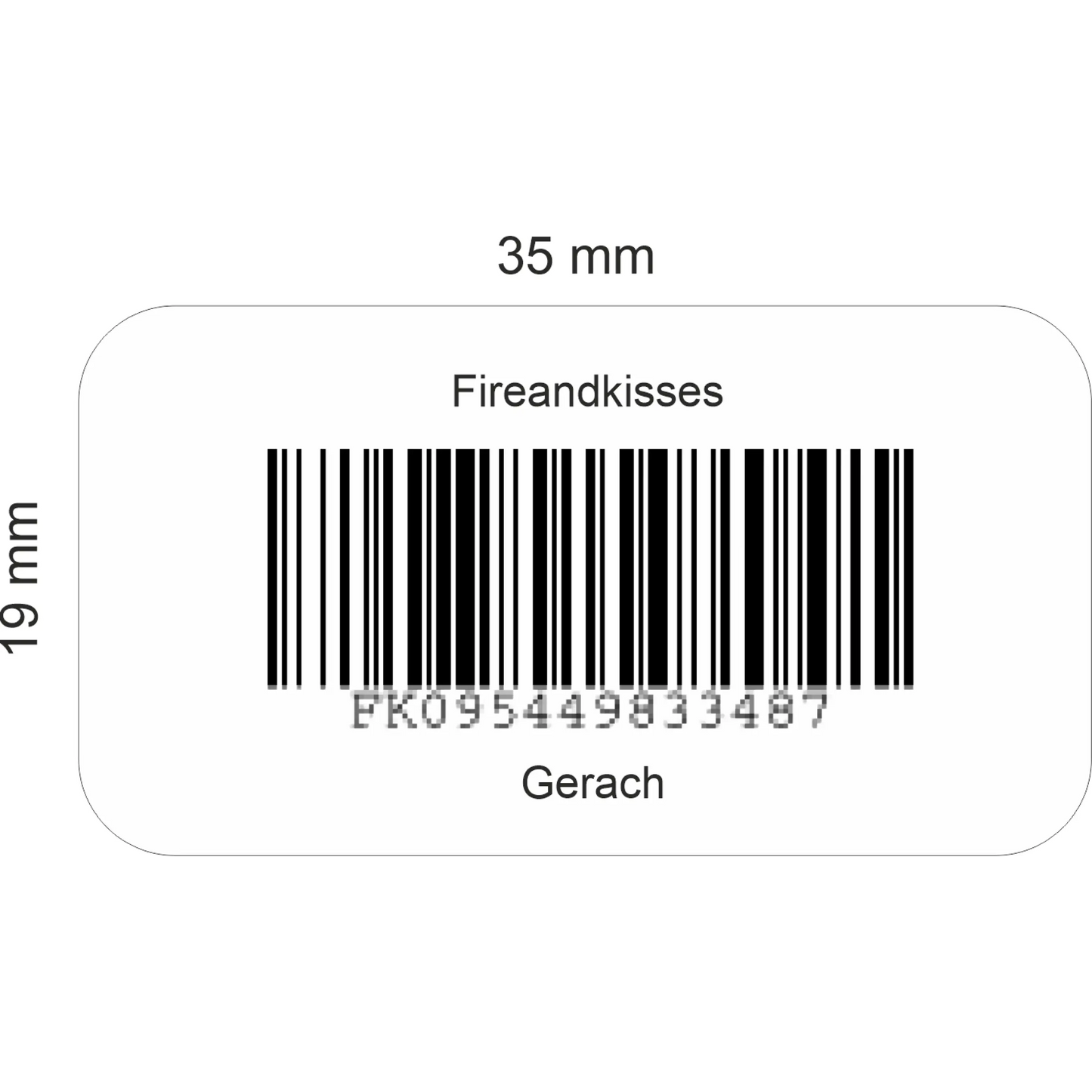 Fireandkisses pet-polyesteretiketten 35 × 19 mm – weiß stark haftend - pet-polyesteretiketten weiß