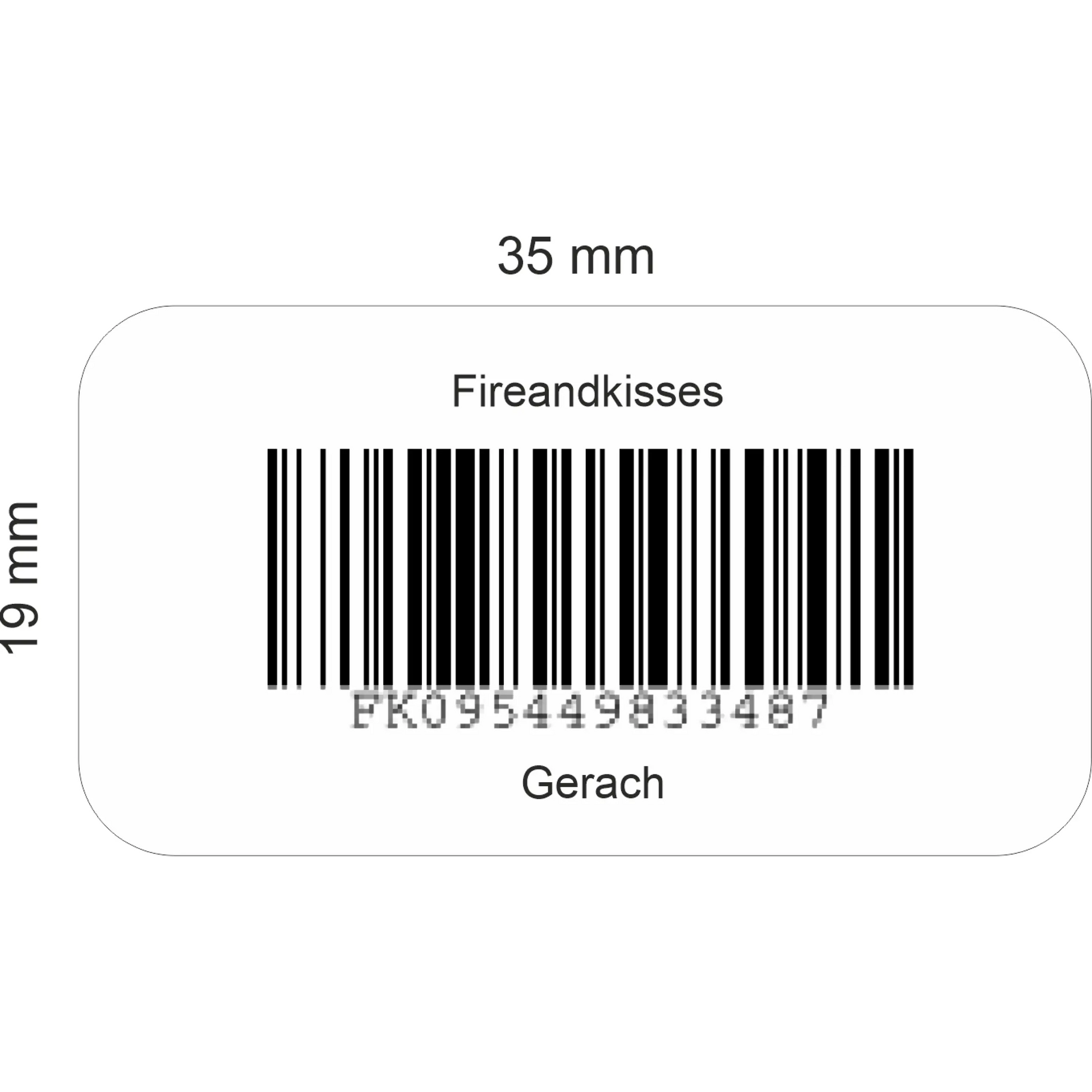 Fireandkisses pet-polyesteretiketten 35 × 19 mm – weiß stark haftend - pet-polyesteretiketten weiß
