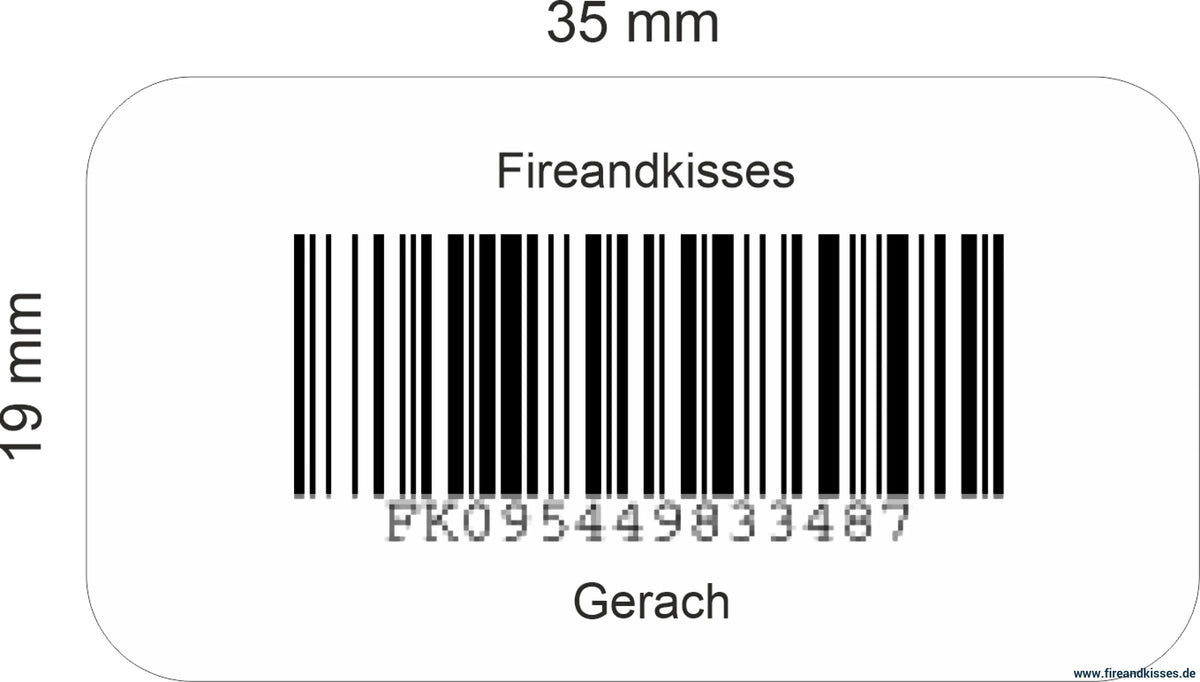 Fireandkisses pet-polyesteretiketten 35 × 19 mm – weiß stark haftend - pet-polyesteretiketten weiß