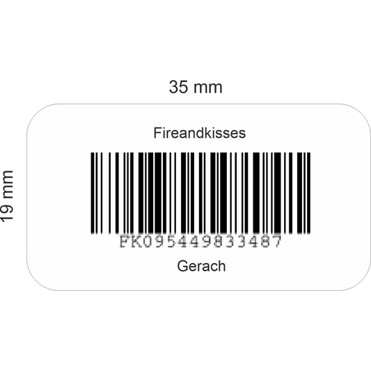 Fireandkisses pet-polyesteretiketten 35 × 19 mm – weiß stark haftend - pet-polyesteretiketten weiß