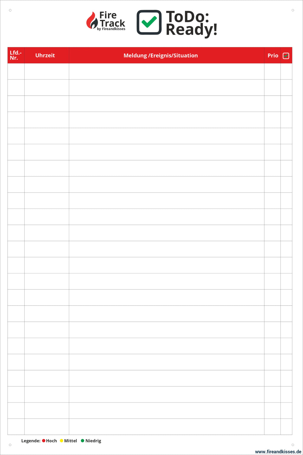 Firetrack todo:ready! – magnetischer aufgaben- & einsatzplaner für die feuerwehr - firetrack todo:ready! Magnetischer