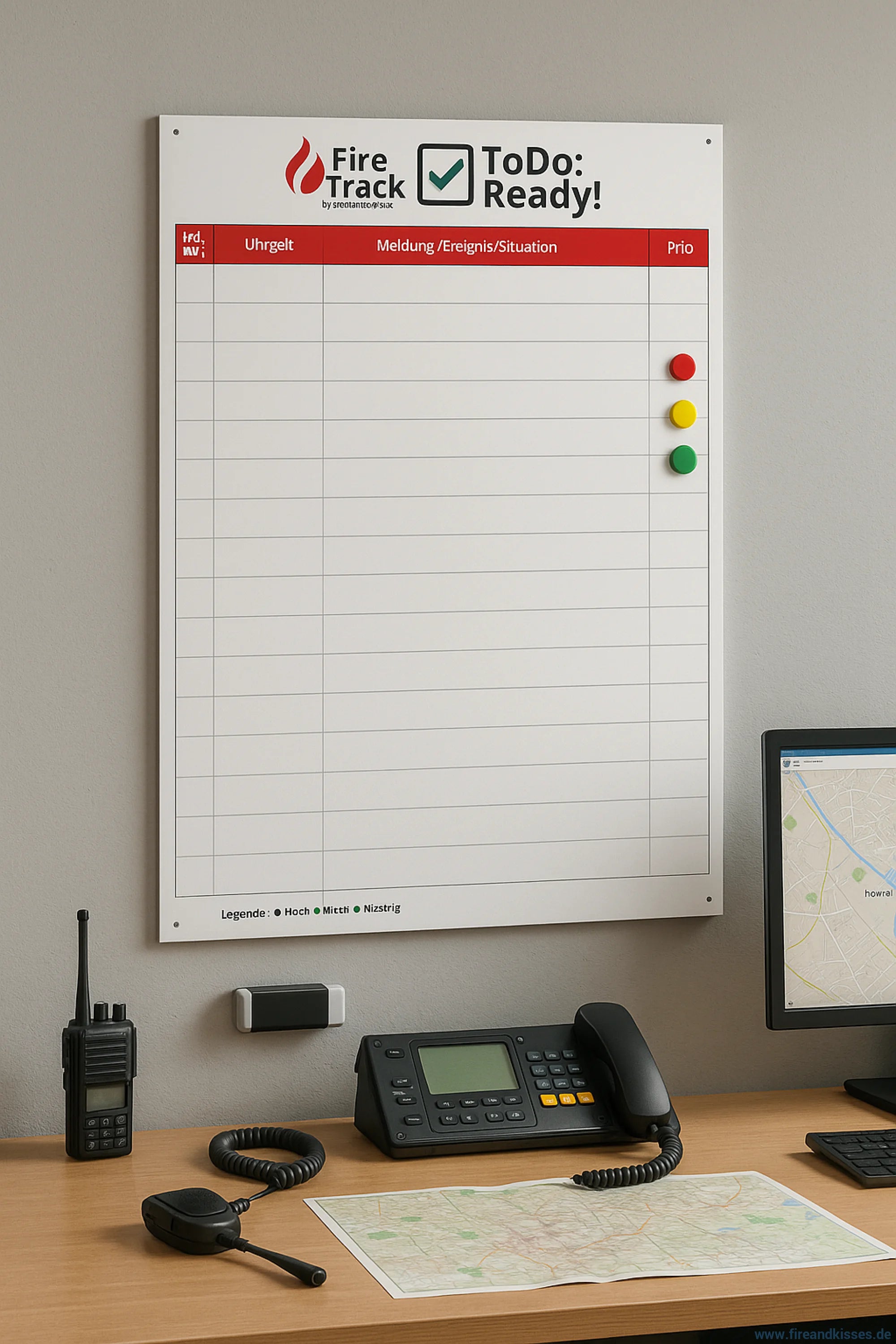 Firetrack todo:ready! – magnetischer aufgaben- & einsatzplaner für die feuerwehr - firetrack todo:ready! Magnetischer