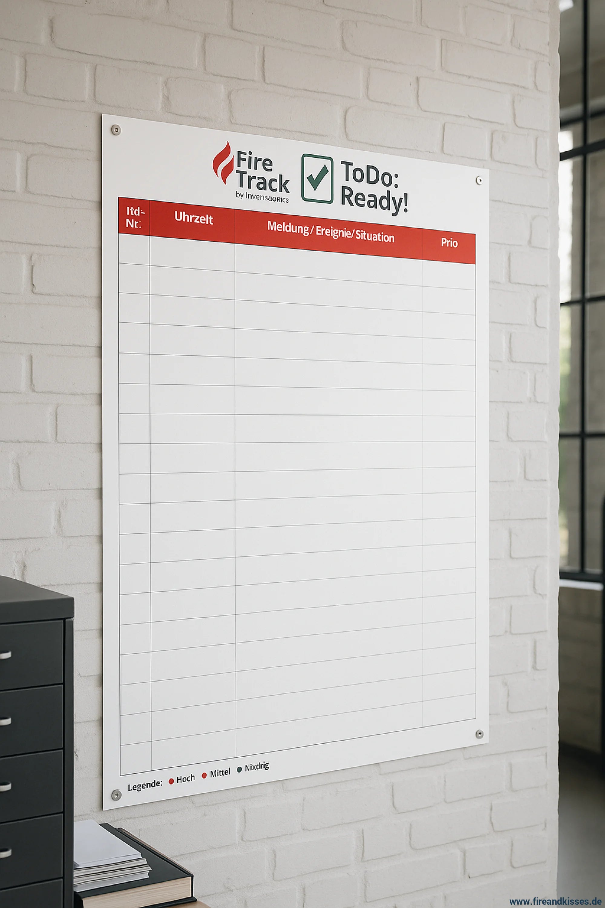 Firetrack todo:ready! – magnetischer aufgaben- & einsatzplaner für die feuerwehr - firetrack todo:ready! Magnetischer