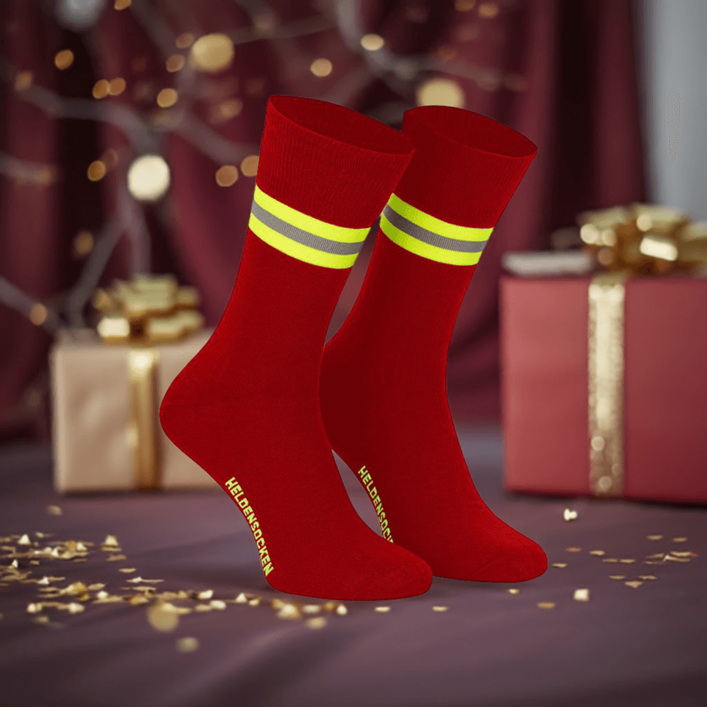 Heldensocken Rot/Gelb-Silber-Gelb - verschiedene Größen