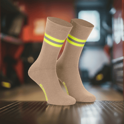 Heldensocken Beige/Gelb-Silber-Gelb - verschiedene Größen - Socken