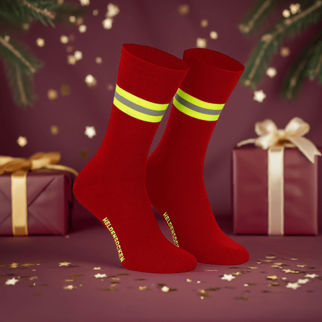 Heldensocken Rot/Gelb-Silber-Gelb - verschiedene Größen