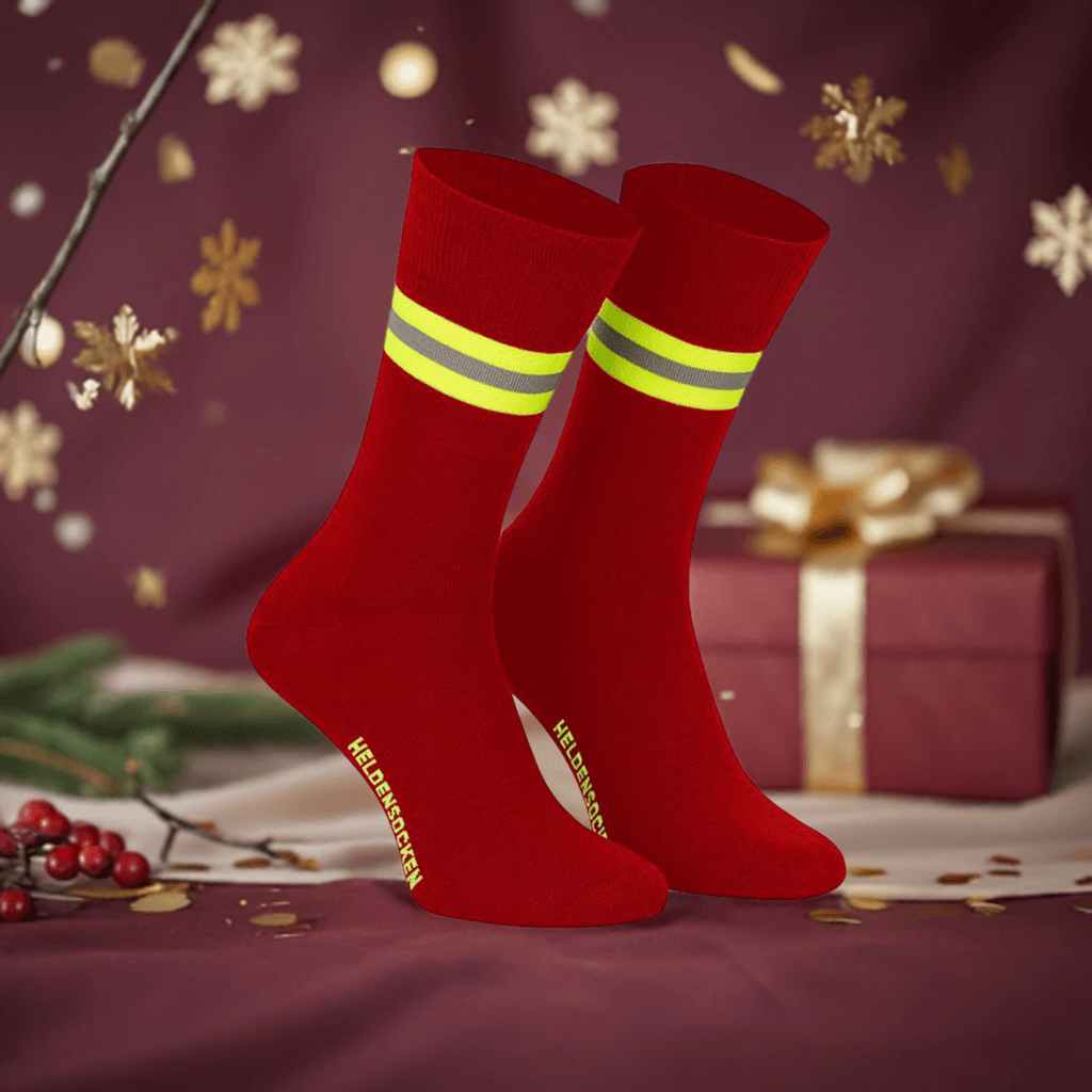 Heldensocken Rot/Gelb-Silber-Gelb - verschiedene Größen