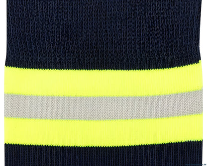 Heldensocken marineblau/gelb-silber-gelb – feuerwehrsocken mit stil & komfort | fireandkisses.de