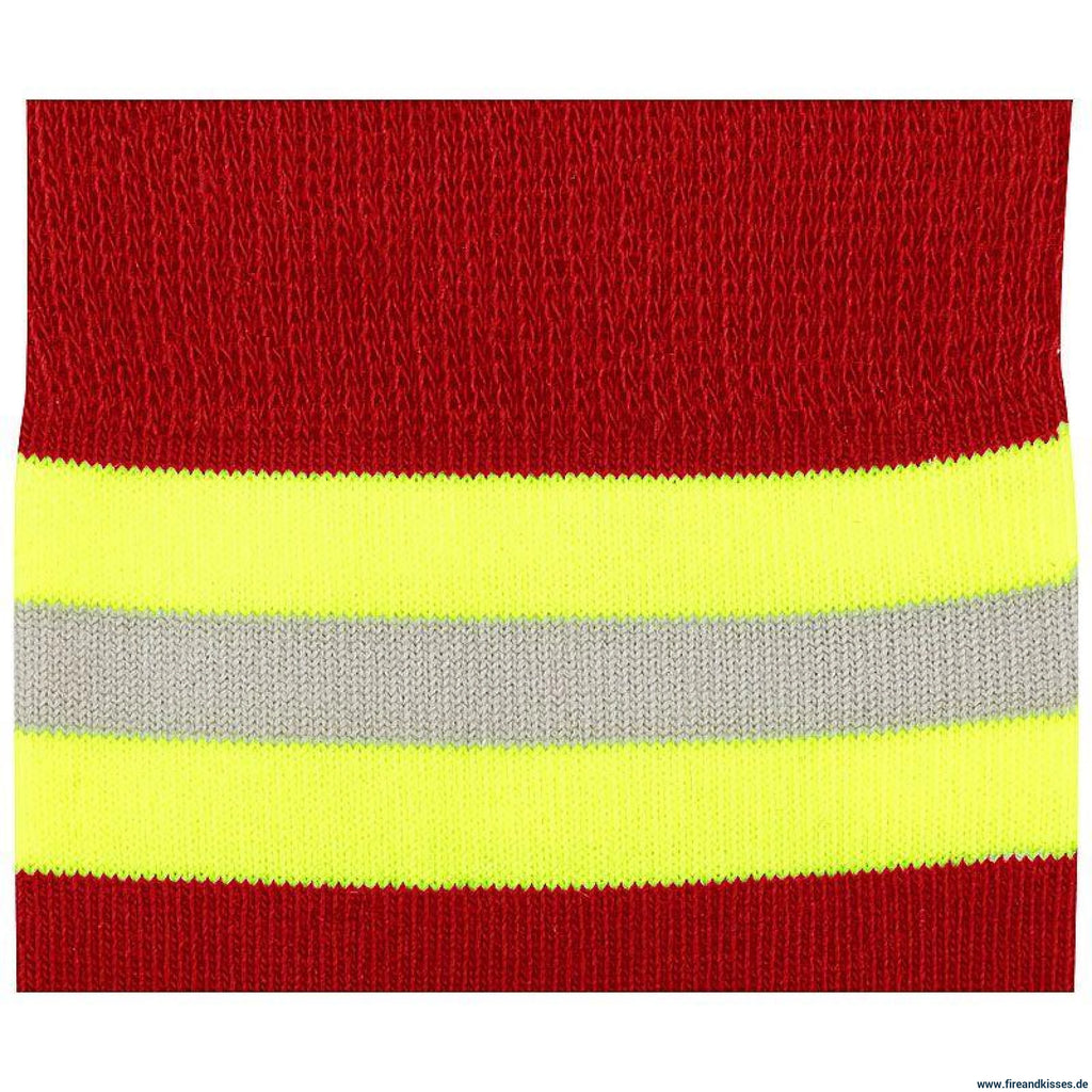 Heldensocken rot/gelb-silber-gelb – feuerwehrsocken für helden | fireandkisses.de - rot/gelb-silber-gelb feuerwehrsocken