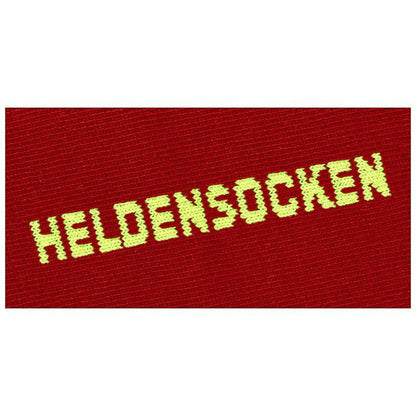 Heldensocken rot/gelb-silber-gelb – feuerwehrsocken für helden | fireandkisses.de - rot/gelb-silber-gelb feuerwehrsocken