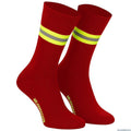 Heldensocken rot/gelb-silber-gelb – feuerwehrsocken für helden | fireandkisses.de - rot/gelb-silber-gelb feuerwehrsocken