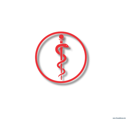 Helmaufkleber feuerwehr – helmkennzeichnung rot „rettungsassistent“ (äskulap) - aufkleber feuerwehr helmkennzeichnung