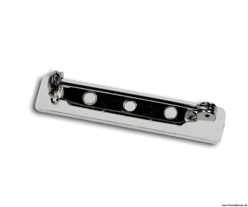 Individuelles aluminium-namensschild mit sicherheitsnadel - namensschild aluminium-namensschild