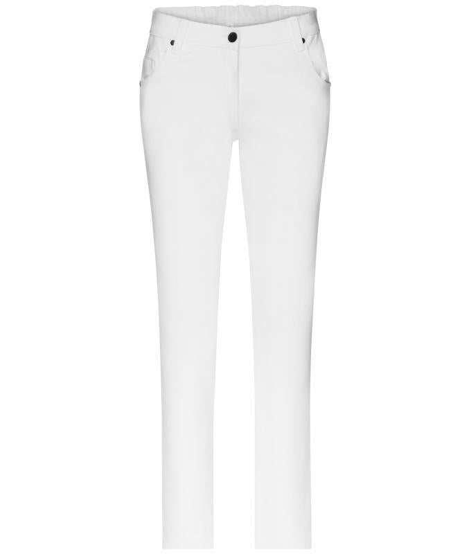 JN3001 Damen 5-Pocket-Stretch-Praxishose weiß
