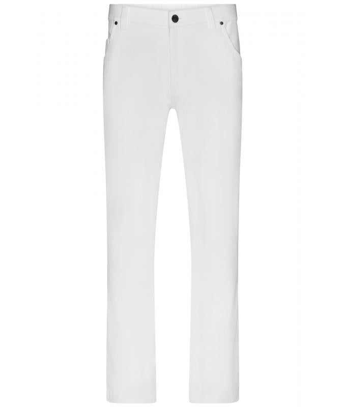 JN3002 Herren 5-Pocket-Stretch-Praxishose weiß