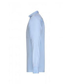 Herren-Uniformhemd JN682 Langarm Hellblau – Detailansicht