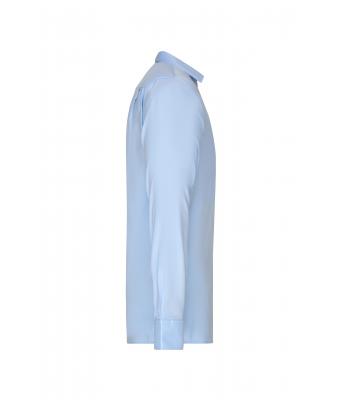 Herren-Uniformhemd JN682 Langarm Hellblau – Detailansicht