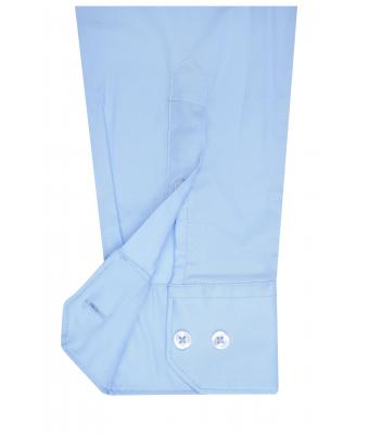 Herren-Uniformhemd JN682 Langarm Hellblau – Rückansicht