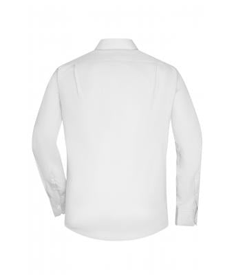 Herren-Uniformhemd JN682 Langarm Weiß – Detailansicht