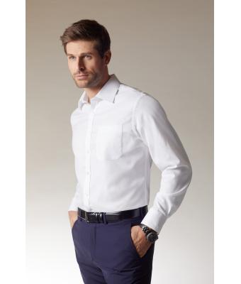 Herren-Uniformhemd JN682 Langarm Weiß – Trageansicht