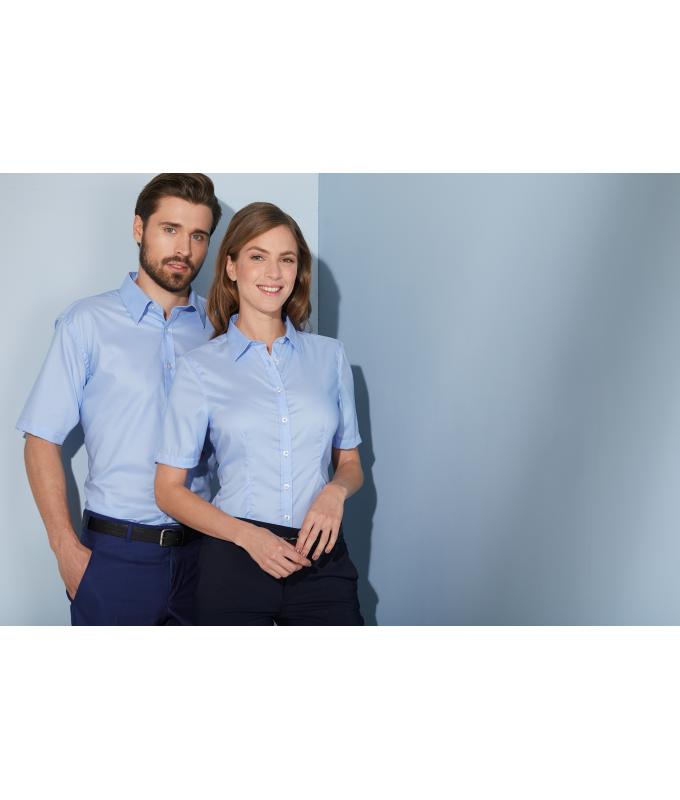Weiße Damen-Uniformbluse JN683 – Materialdetail
