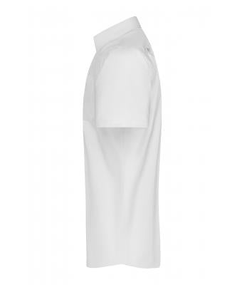 Herren-Uniformhemd JN684 Kurzarm Weiß – Detailansicht