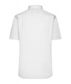 Herren-Uniformhemd JN684 Kurzarm Weiß – Detailansicht