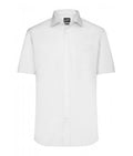 Herren-Uniformhemd JN684 Kurzarm Weiß – Vorderansicht
