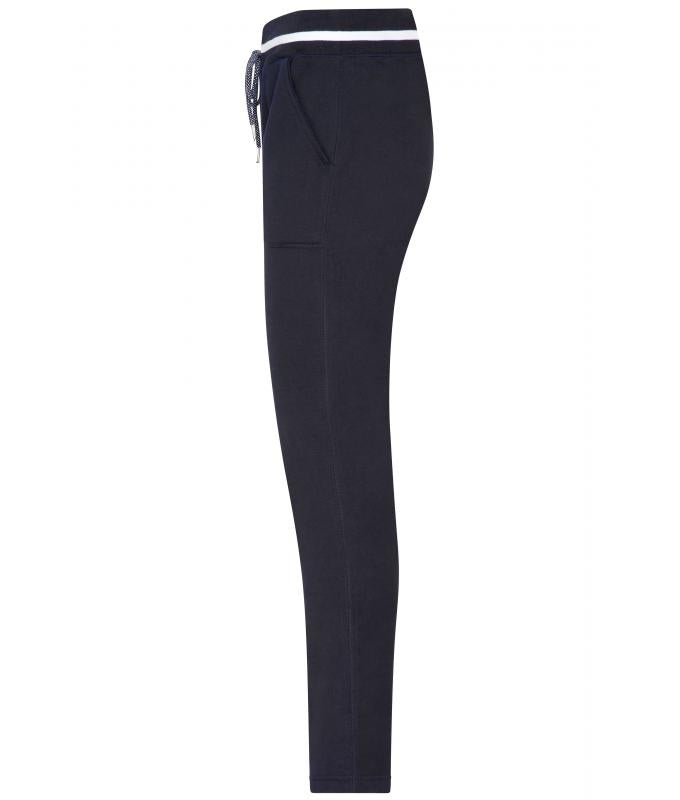 Daiber JN780 Men's Jog-Pants navy/white unbedruckt – Seitenansicht